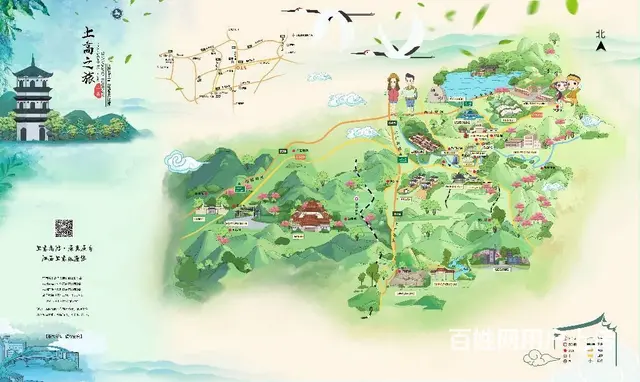景区手绘地图制作旅游地图制作智慧旅游导航系统 - 图片 1