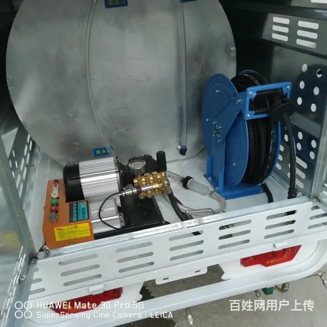 小型电动三轮高压清洗车物业学校水枪冲洗车 - 图片 8