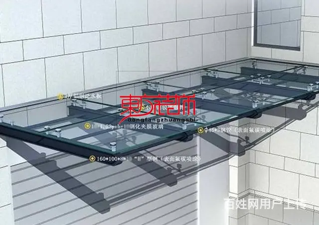 淄博玻璃幕墙钢结构点式幕墙玻璃雨棚阳光房铝合金门窗 - 图片 2