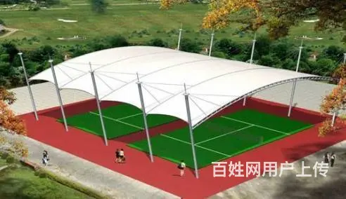 学校篮球场羽毛球场膜结构顶棚定制安装,越宏88折起 - 图片 2