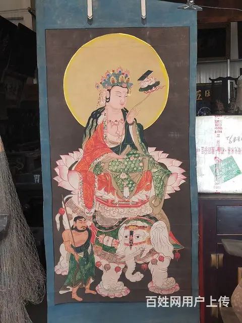 老粗布，普贤菩萨 ，文殊菩萨画像 - 图片 1