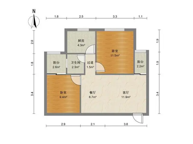 裕馨花园 中间楼层 低总价 可上梅华中学 - 图片 10