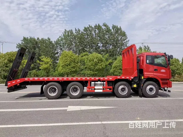 国六福田欧曼前四后八平板车　33吨钩机拖板车　厂家 - 图片 6