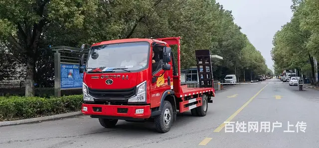 德阳售蓝牌挖机平板车 拖60/80小挖机拖板车大厂家更可靠 - 图片 1
