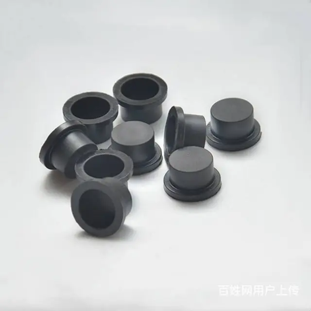 黑色空心螺旋孔盖硅胶塞帽厦门富莱兴制造 - 图片 3
