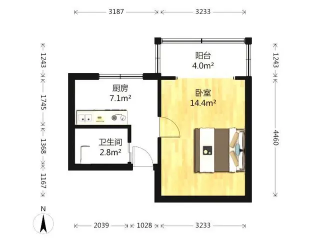万达附近西南关南街小区 1室1厅精装设施全 - 图片 9