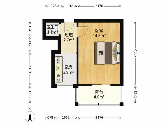 星光耀广场 复式出租 拎包办 公！随时看 也可住家 - 图片 11