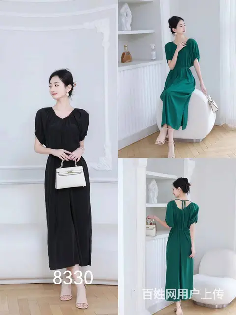 芭奴曼妃夏季醋酸连衣裙女装品牌折扣服装尾货 - 图片 6