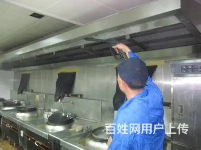 常熟油烟机清洗酒店学校工厂食堂厨房大型油烟管道清洗 - 图片 2