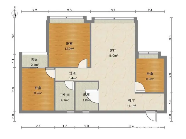 燕都花园 3室2厅85.76m?精装修 - 图片 10
