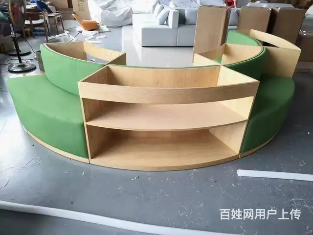书吧家具定制S型卡座图书馆阅读区家具书吧桌椅组合 - 图片 2