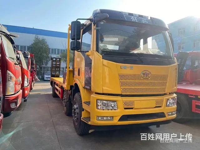 淮南解放三轴平板运输车8米5挖机拖车做分期利息多少 - 图片 9