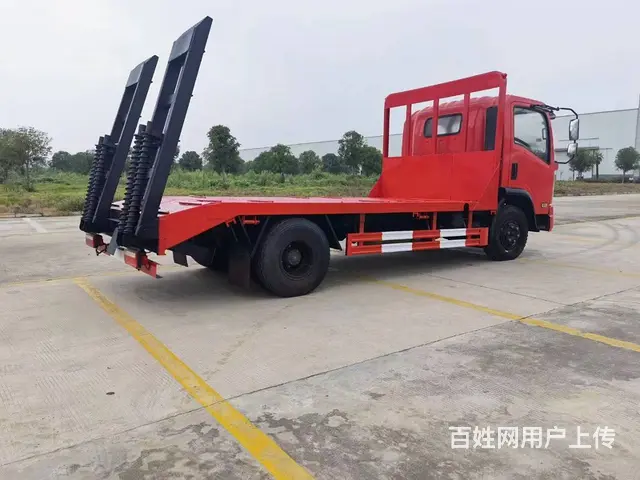 东风福瑞卡平板车价格 运输135挖掘机拖板车　厂家 - 图片 12