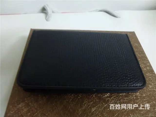 梦特娇男士牛皮卡包真皮名片夹名片盒 纯黑色磨砂纹 - 图片 3
