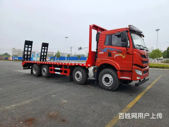 解放悍V前四后六拖板车价格 拖20钩机不超重拖车 - 图片 5