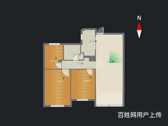 企业保！真！金新鼎邦3室2厅（博小+北郊）103平 - 图片 9