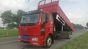 低价转让21年解放J6L 6.8米平板后翻自卸车