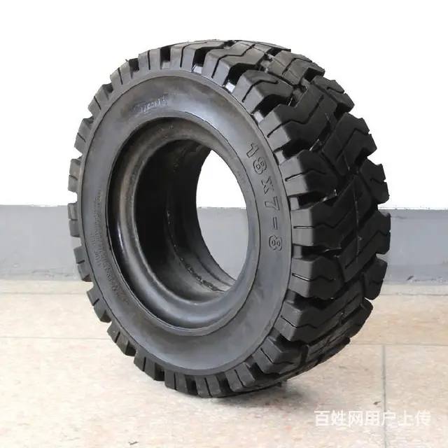 23X10-12黑色实心轮胎叉车轮胎 - 图片 4