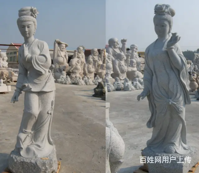中国古代四大美女#人物石雕 - 图片 1