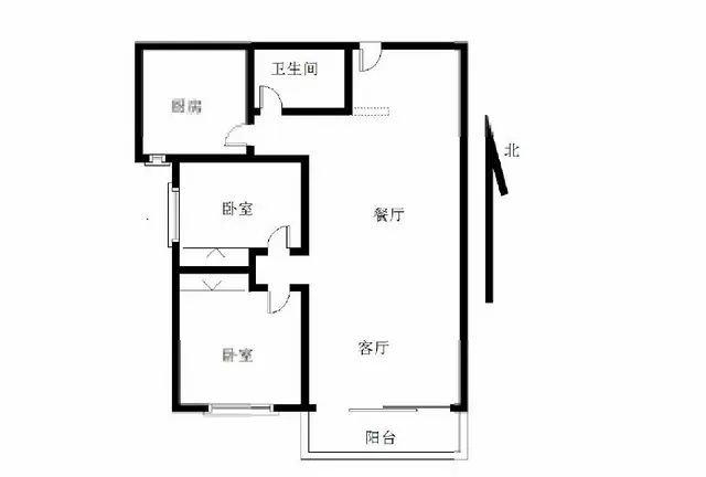 思北BRT旁 协成大厦 2室2厅1卫 电梯房 90平 - 图片 12