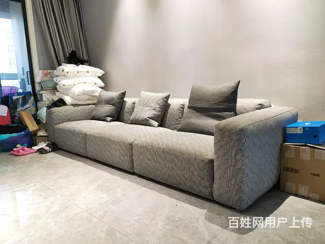 忍痛低家转让正品品牌3米一字型进口布艺沙发啦！ - 图片 3