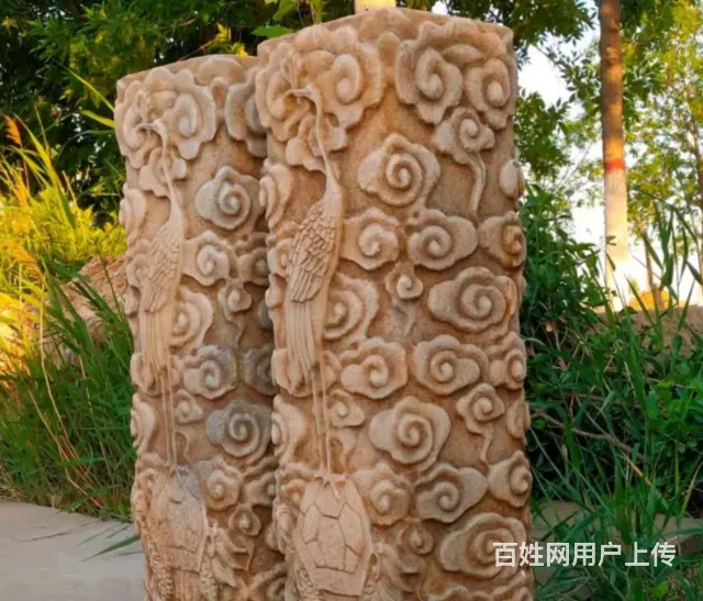 祥云纹石雕#仿古建筑雕刻 - 图片 3