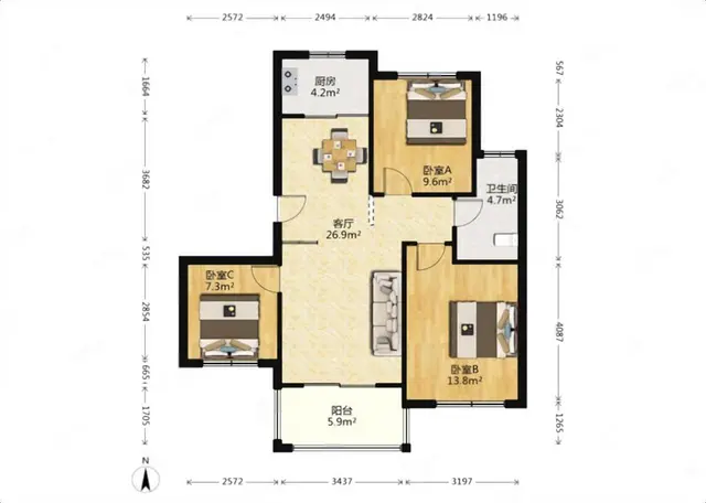 急!急!急多层[1-7层]195.00万元89.86平精装修 - 图片 6