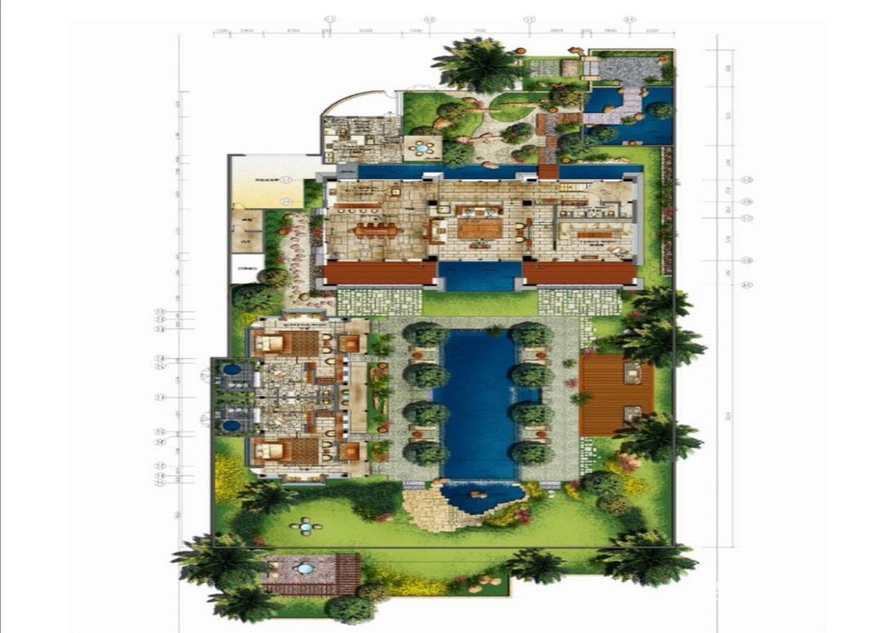 (香水湾一号)占地4亩独栋海景别墅,客厅十米开间格