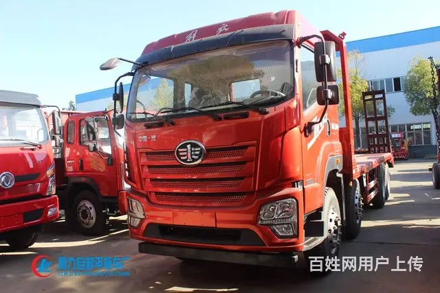 拖20吨钩机不超重拖板车　前四后八解放平板车可按揭 - 图片 3