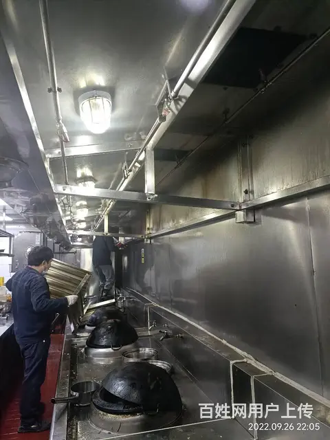 昆山工厂食堂油烟机清洗油烟罩清洗 - 图片 1