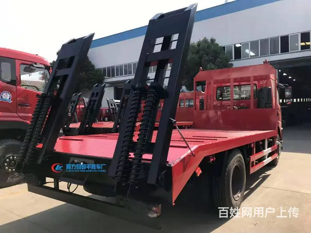 东风D17平板车　153后桥板长6.5米挖机拖板车 - 图片 4