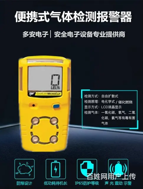 武汉甲烷气体探测器 瓦斯气体报警器 可燃气体报警器 - 图片 4