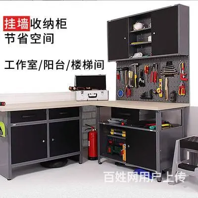 盛京钢制工具柜铁皮柜汽修车间移动带锁工具车 - 图片 1