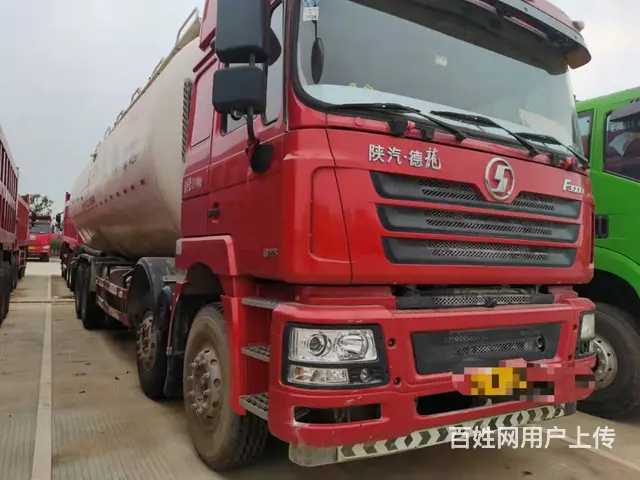 国五陕汽德龙前四后八水泥粉罐车375马力 - 图片 2