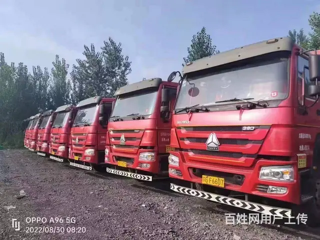 14台18年豪沃平板自卸车，箱长8.6米 - 图片 1