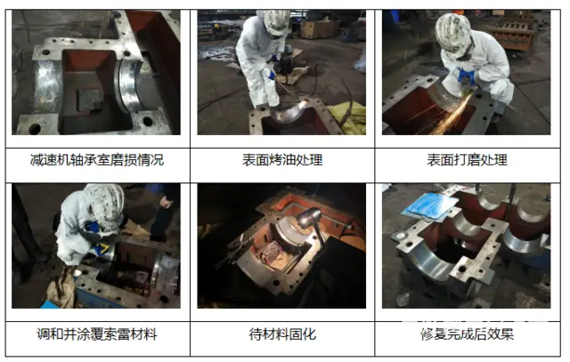 该如何进行减速机轴承室磨损的修复 - 图片