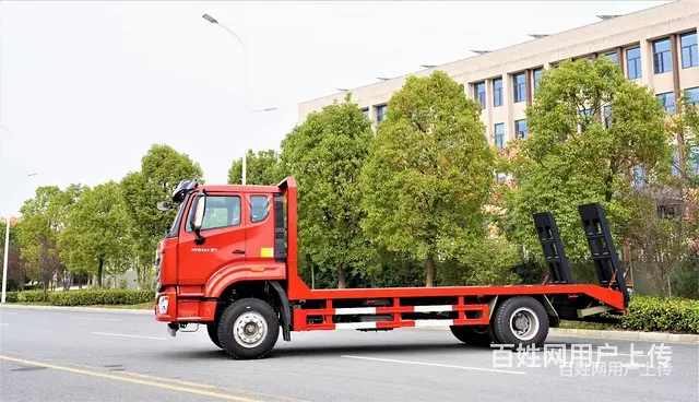 国六黄牌单桥挖机拖板车 平板车 双12特惠 - 图片 1