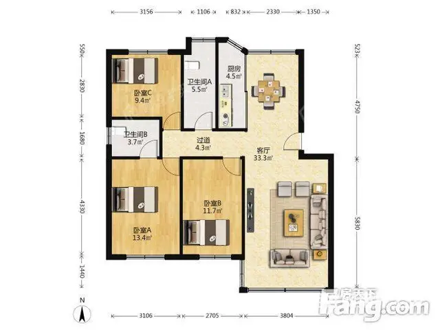 翠华新村南区 普通住宅2厅 精装修 - 图片 6