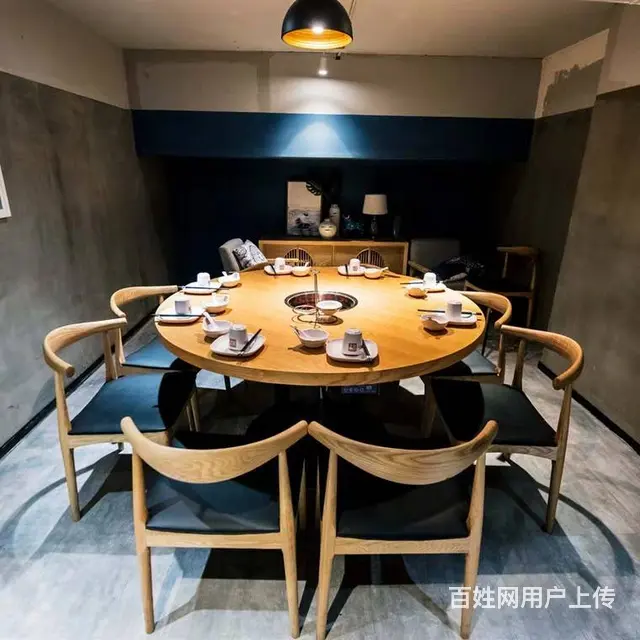 【餐饮系列】火锅店桌台 方桌圆桌 卡座沙发定做 - 图片 1