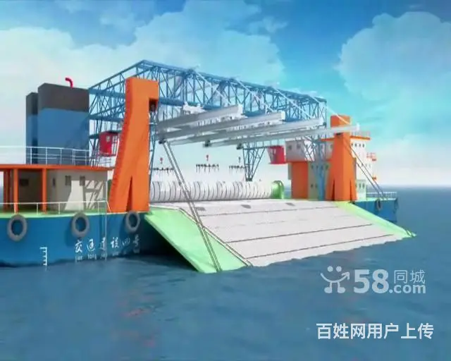 潮汐高流速下大型龙口应用型钢框笼截流施工工法动画制 - 图片