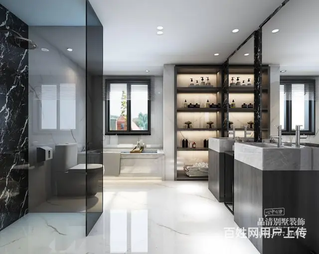 极简高级灰风格470平米常州别墅装修案例 - 图片 5