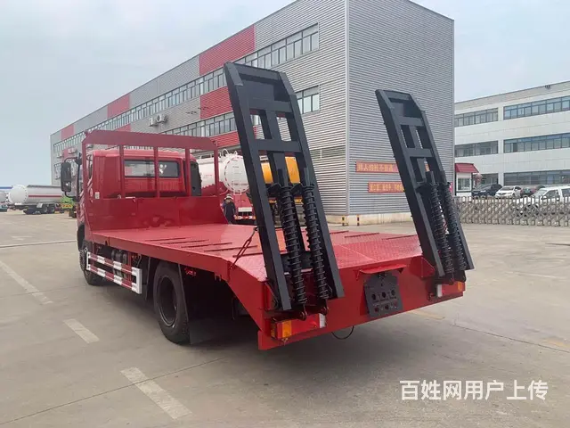 国六东风华神T3挖机平板运输车5米2拖板车多少钱 - 图片 5