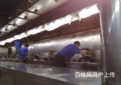 昆山市周庄单位食堂饭店油烟机清洗净化器管道清洗 - 图片 2