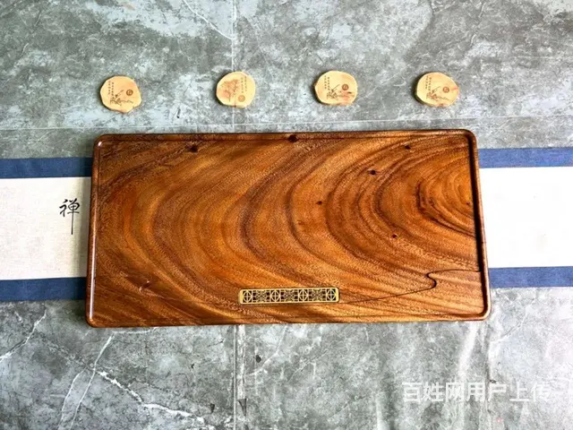 实木大板桌（原木整板无贴皮）实木家具，茶盘，根雕 - 图片 10