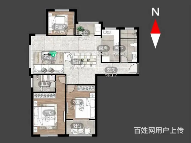 不靠铁路！有钥匙 单价总价低 宜自住 价可谈 天山花园3室 - 图片 11