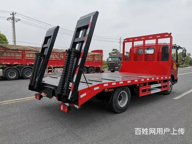 重汽豪曼平板车价格 拖小型挖掘机叉车收割机运输车 - 图片 6