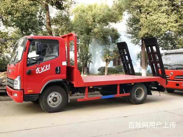 解放蓝牌平板拖车　可拖6-10吨挖机叉车　厂家直销 - 图片 8