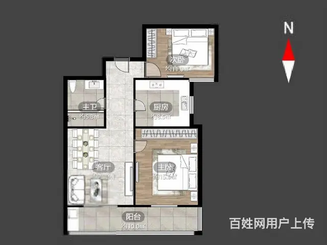 便宜 便宜 太湖明珠苑南苑2室双阳台  空置中间楼层价格可谈 - 图片 8