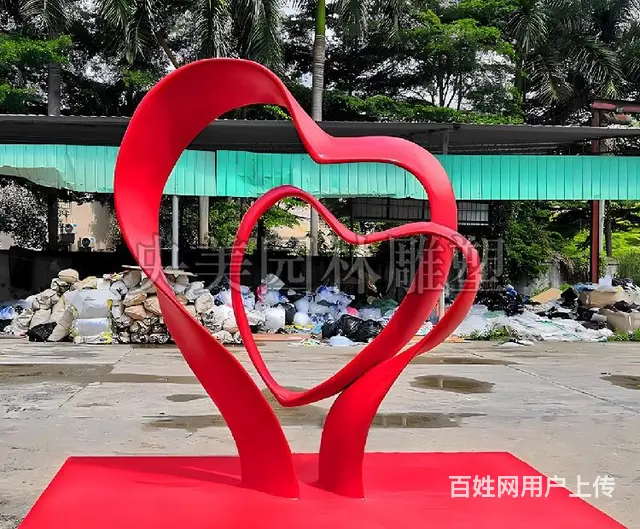 定制不锈钢爱心雕塑,心形不锈钢雕塑 - 图片 2