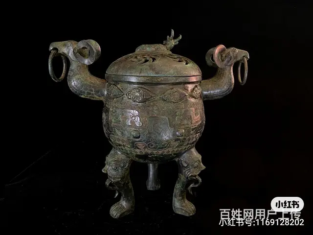 双羊熏炉#古玩收藏#办公摆件#送礼佳品 - 图片 5